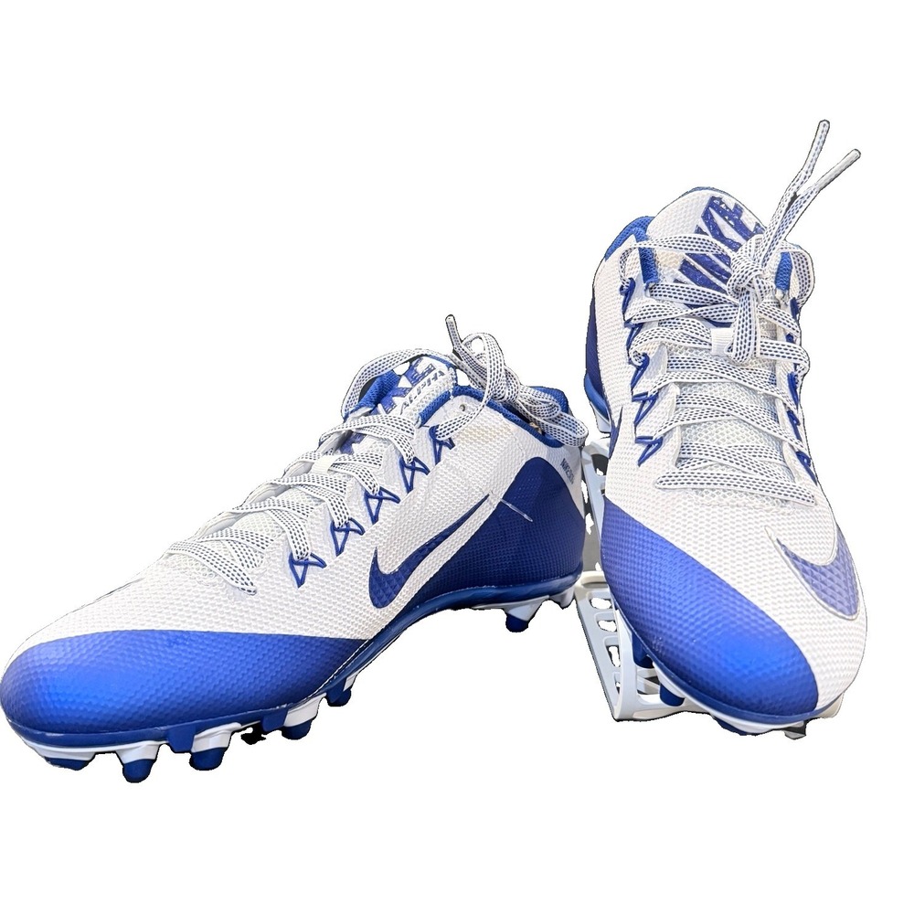Nike Alpha Pro 2 Low TD Football Cleats White Royal Blue 729445-109 Mens Size 13